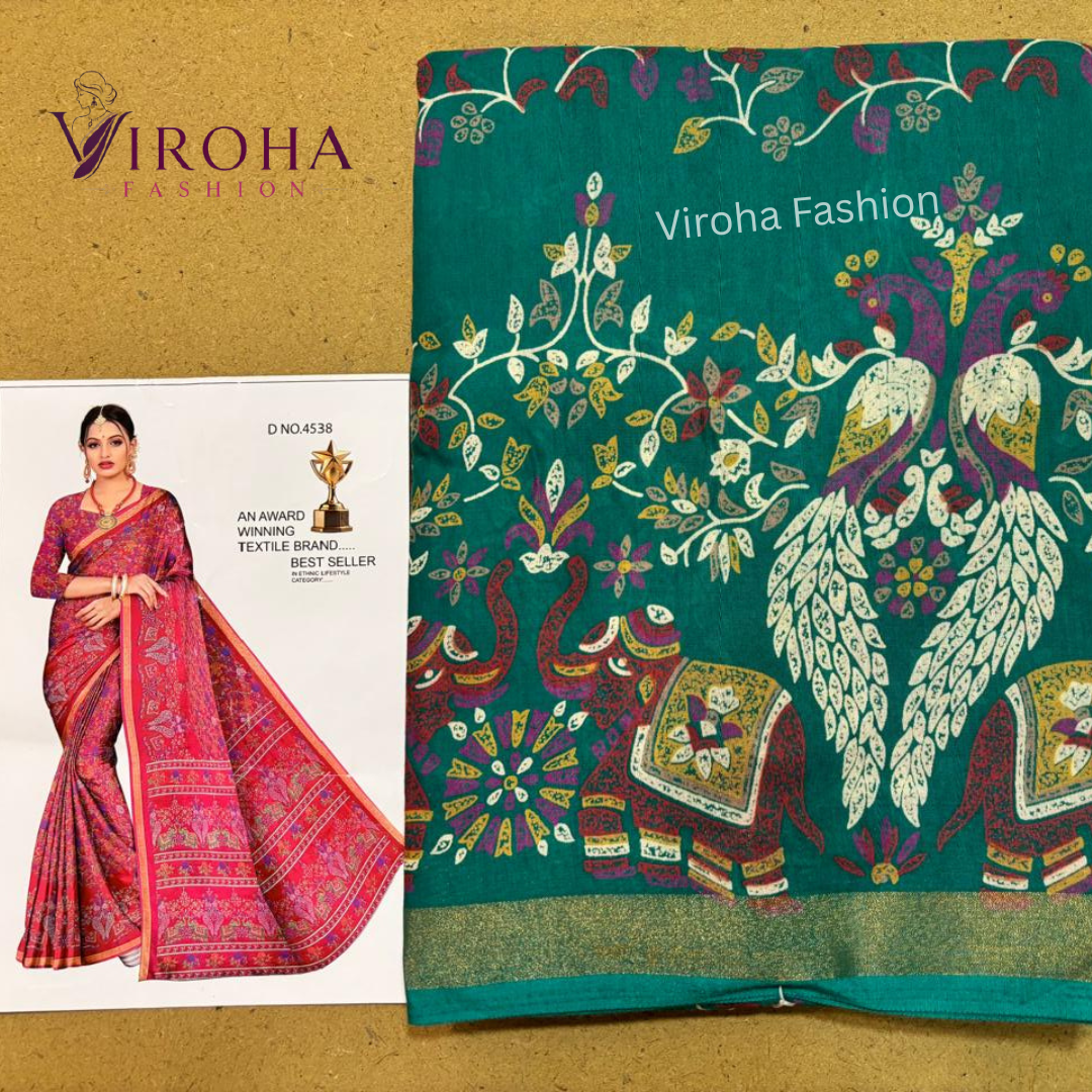 Printed Handloom Pure Cotton Saree