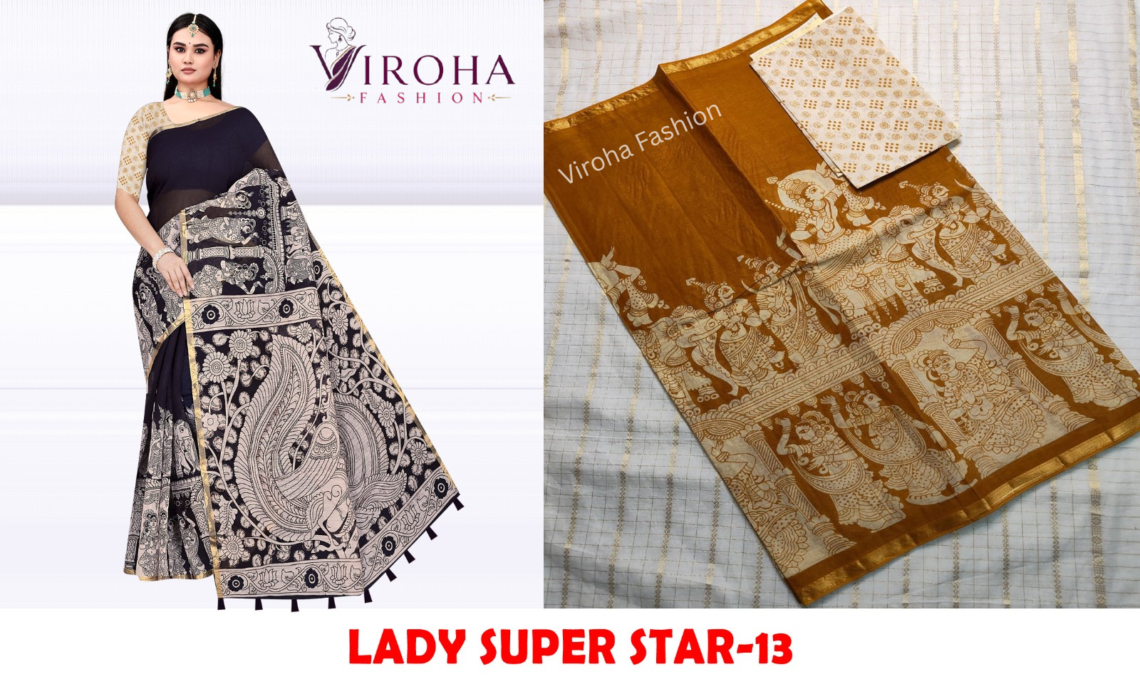 Linen Cotton Saree(Gold)