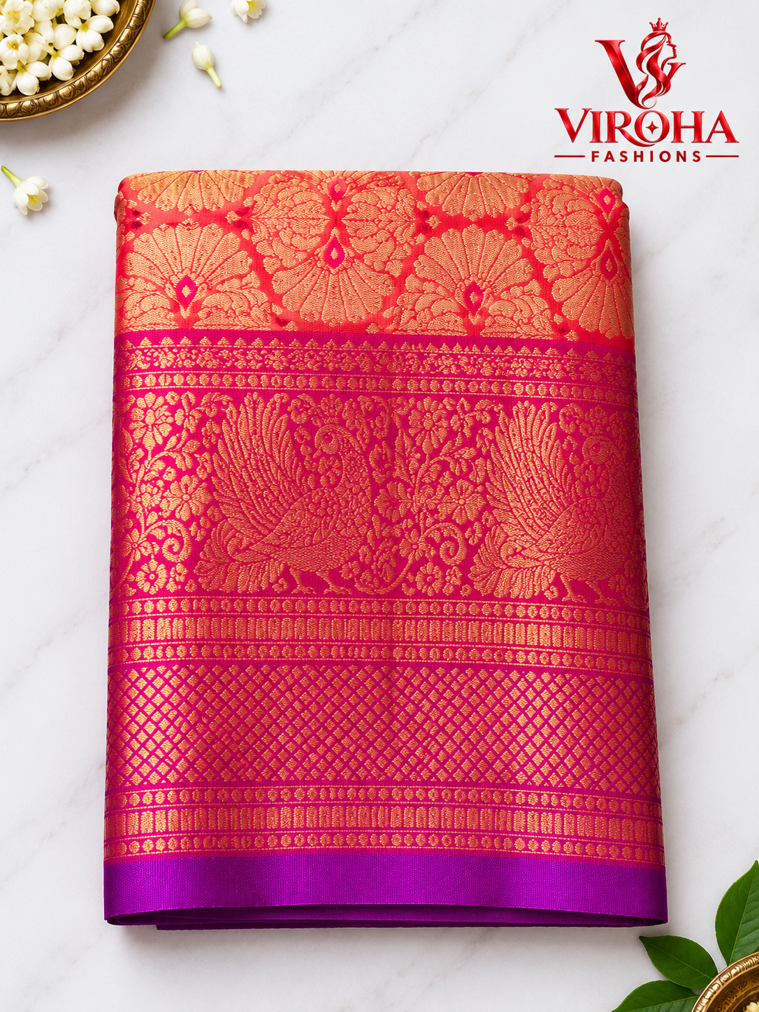 Traditional Peacock Zari Silk Saree